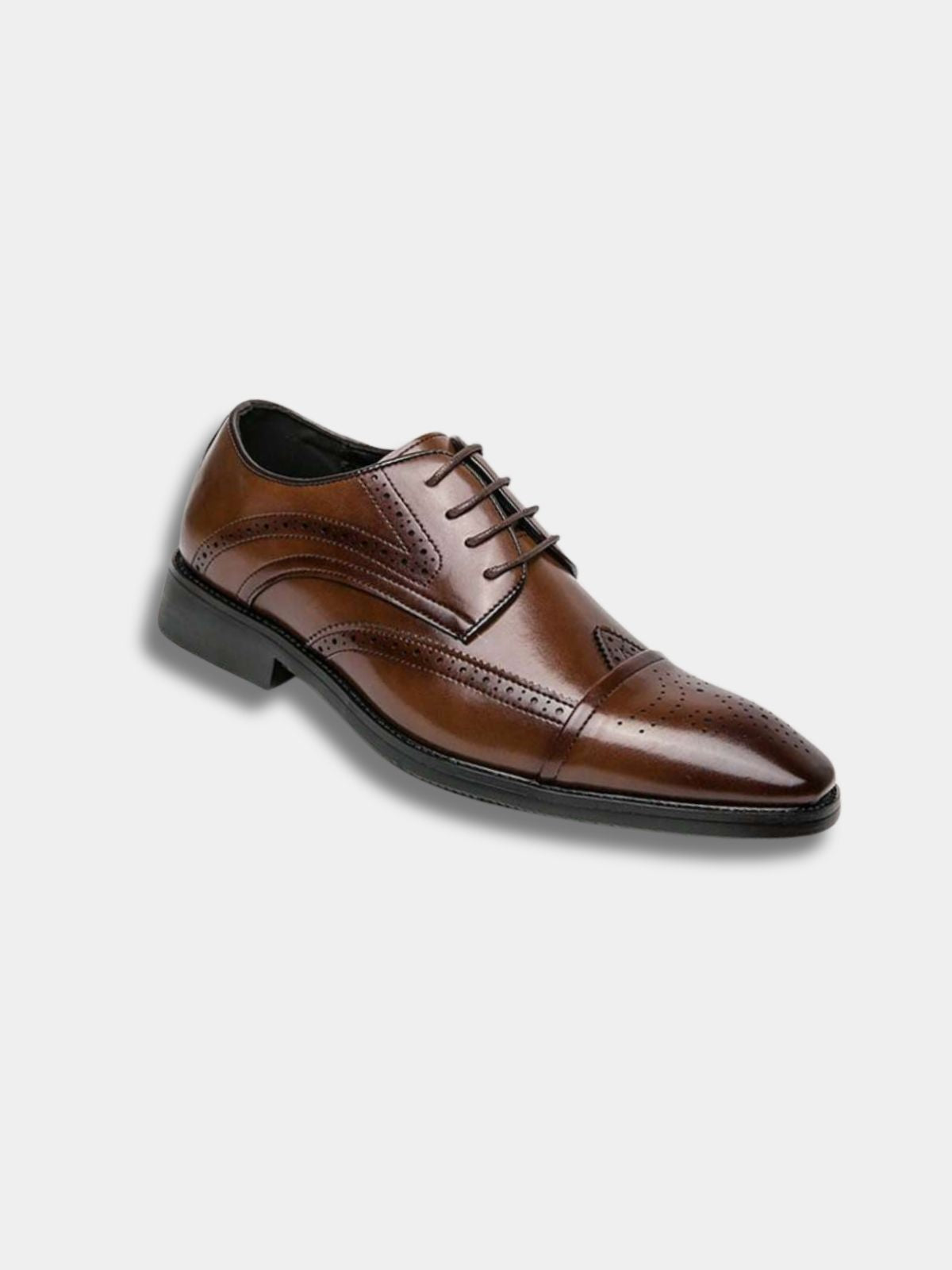 Men's Brogue Cap Toe Derby Shoes