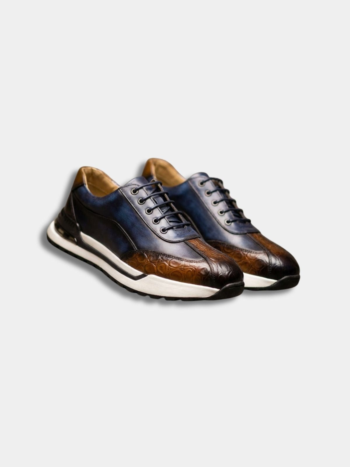 Men's Embossed Lace-Up Trainers