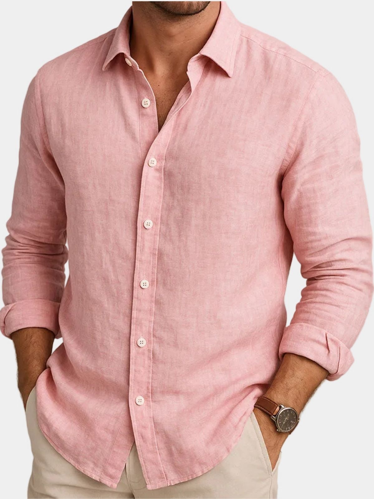 Men's Long Sleeve Button-Up Shirt