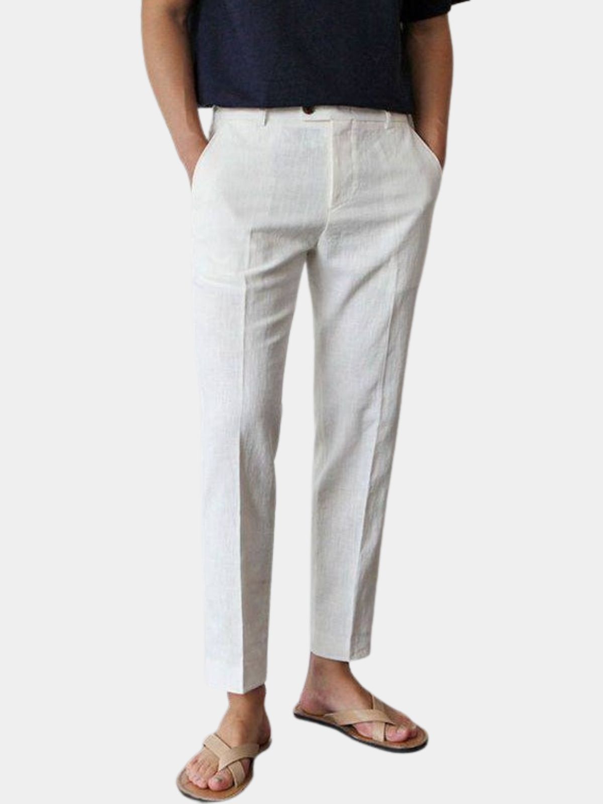 Men's Pleated Tapered Trousers