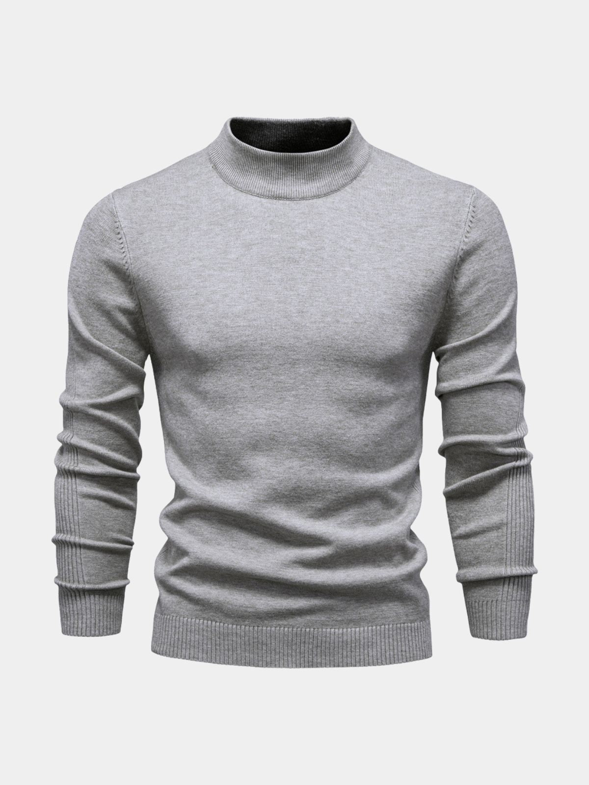 Men's Ribbed High Neck Jumper