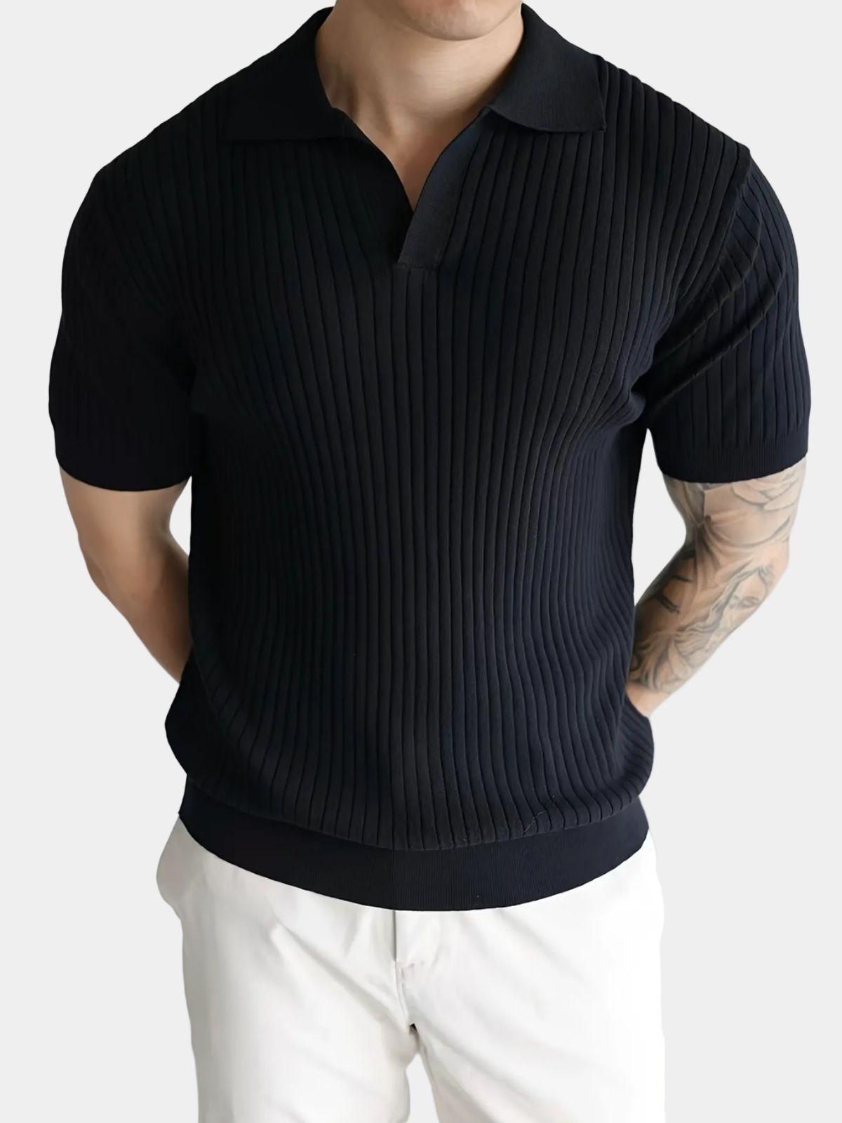 Men's Ribbed Polo Shirt