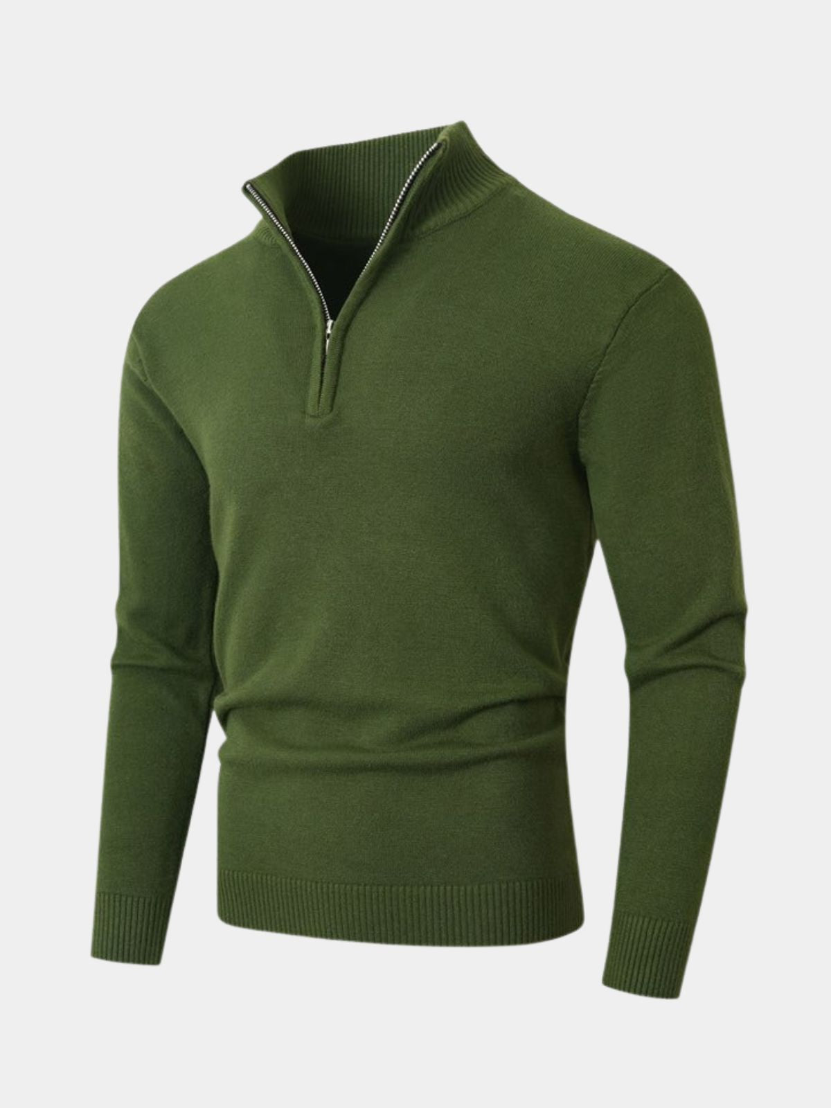 Men's Ribbed Quarter-Zip Jumper
