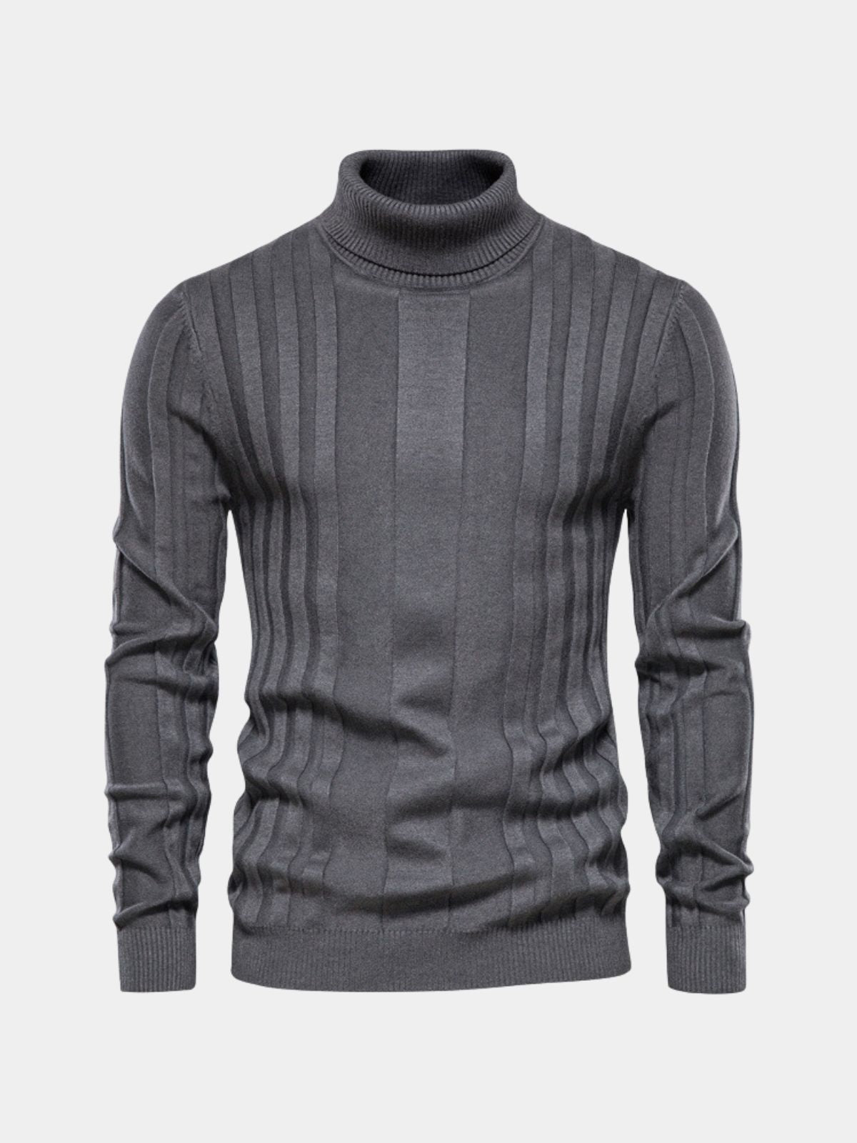 Men's Ribbed Roll Neck Jumper