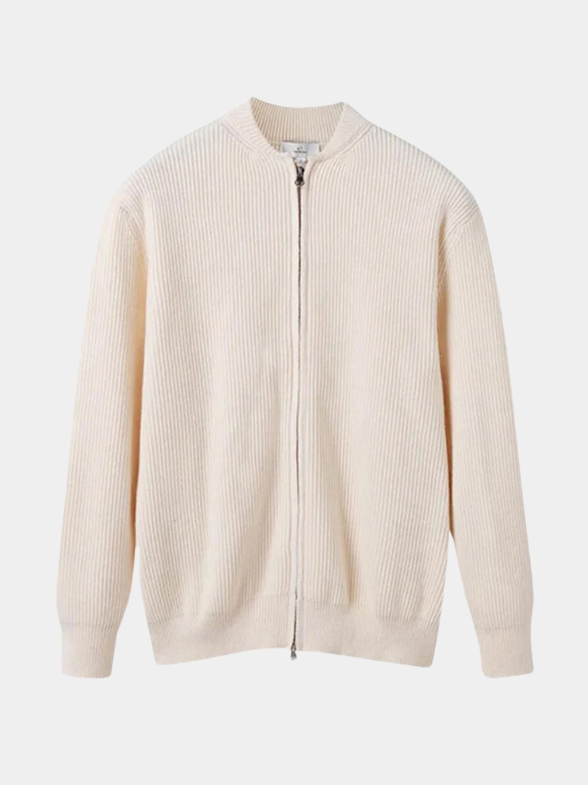 Men's Ribbed Zip-Up Cardigan