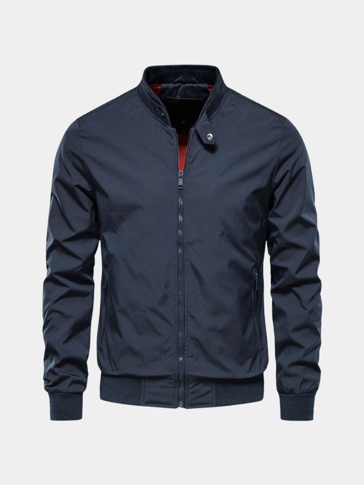 Men's Stand Collar Zip-Up Jacket