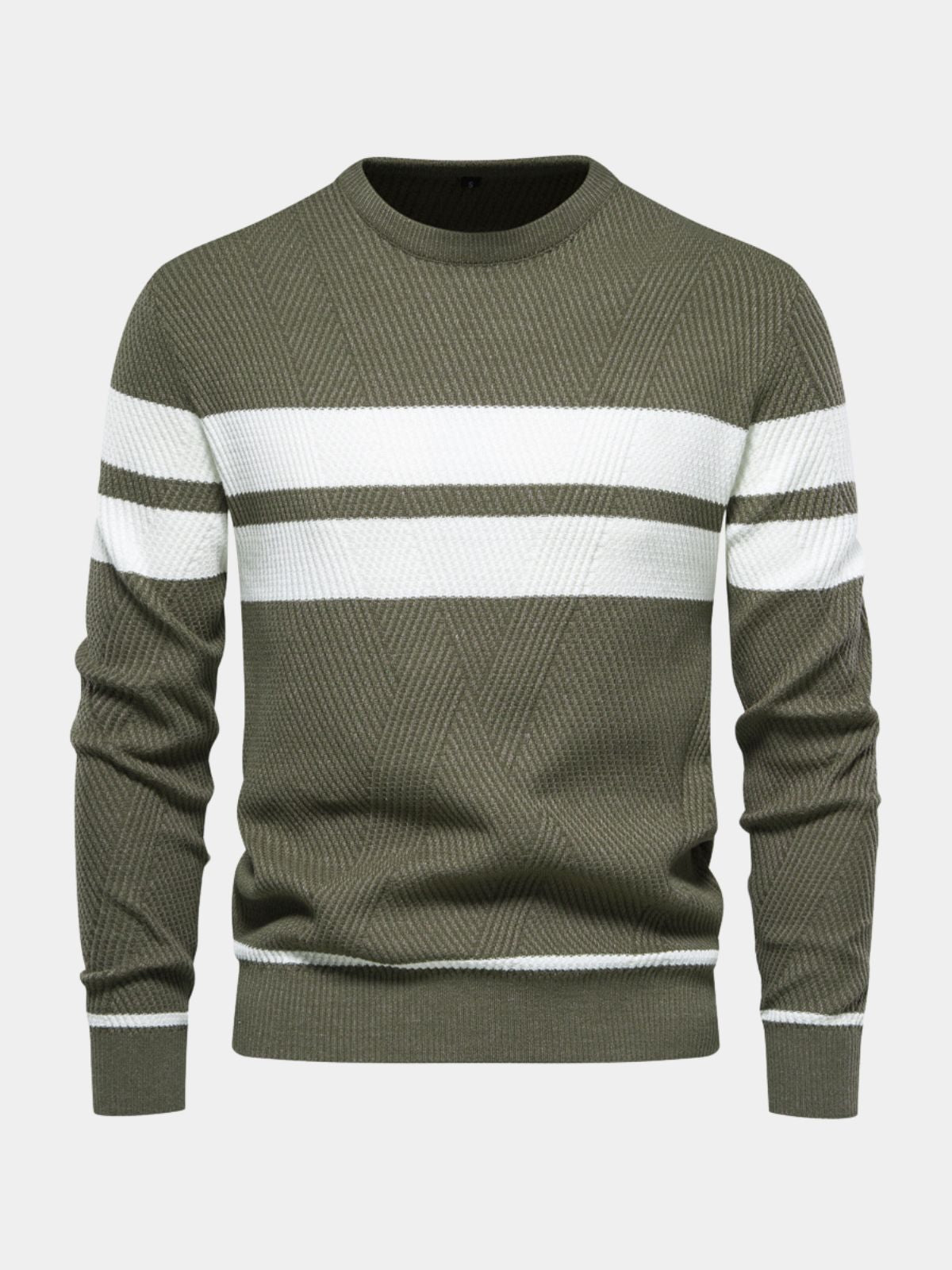 Men's Striped Round Neck Sweater