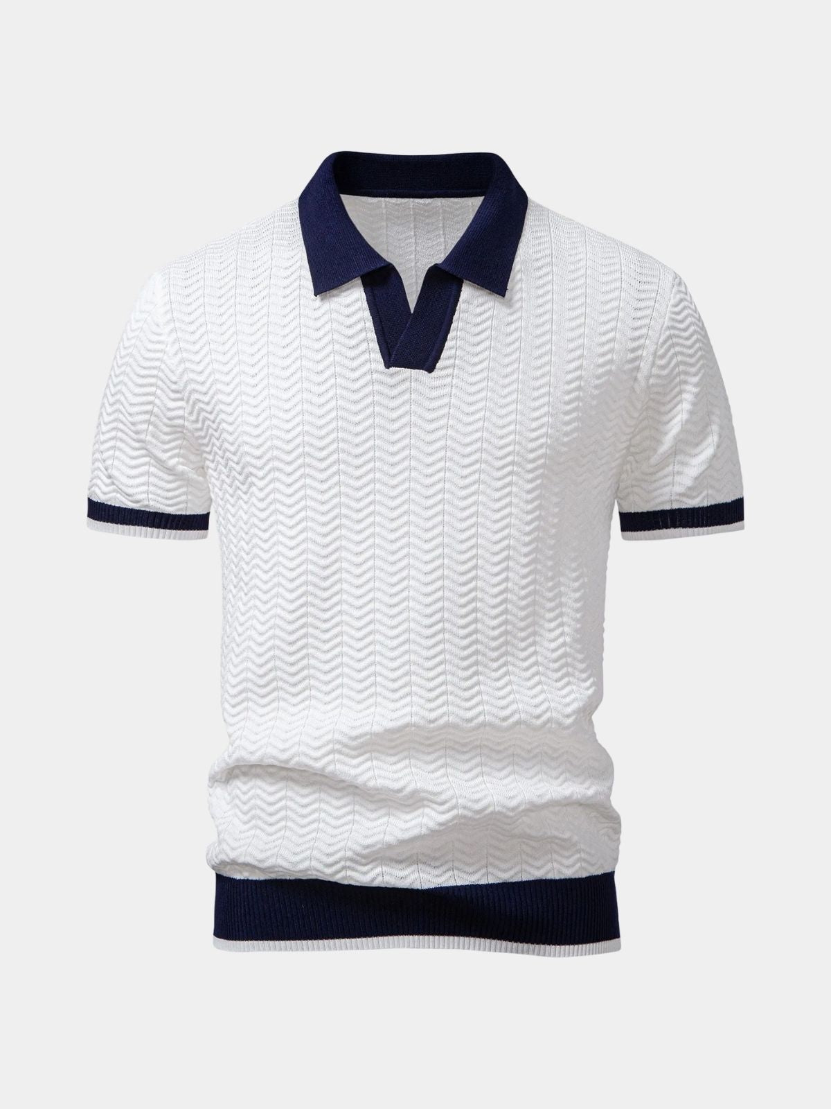 Men's Textured Polo Shirt