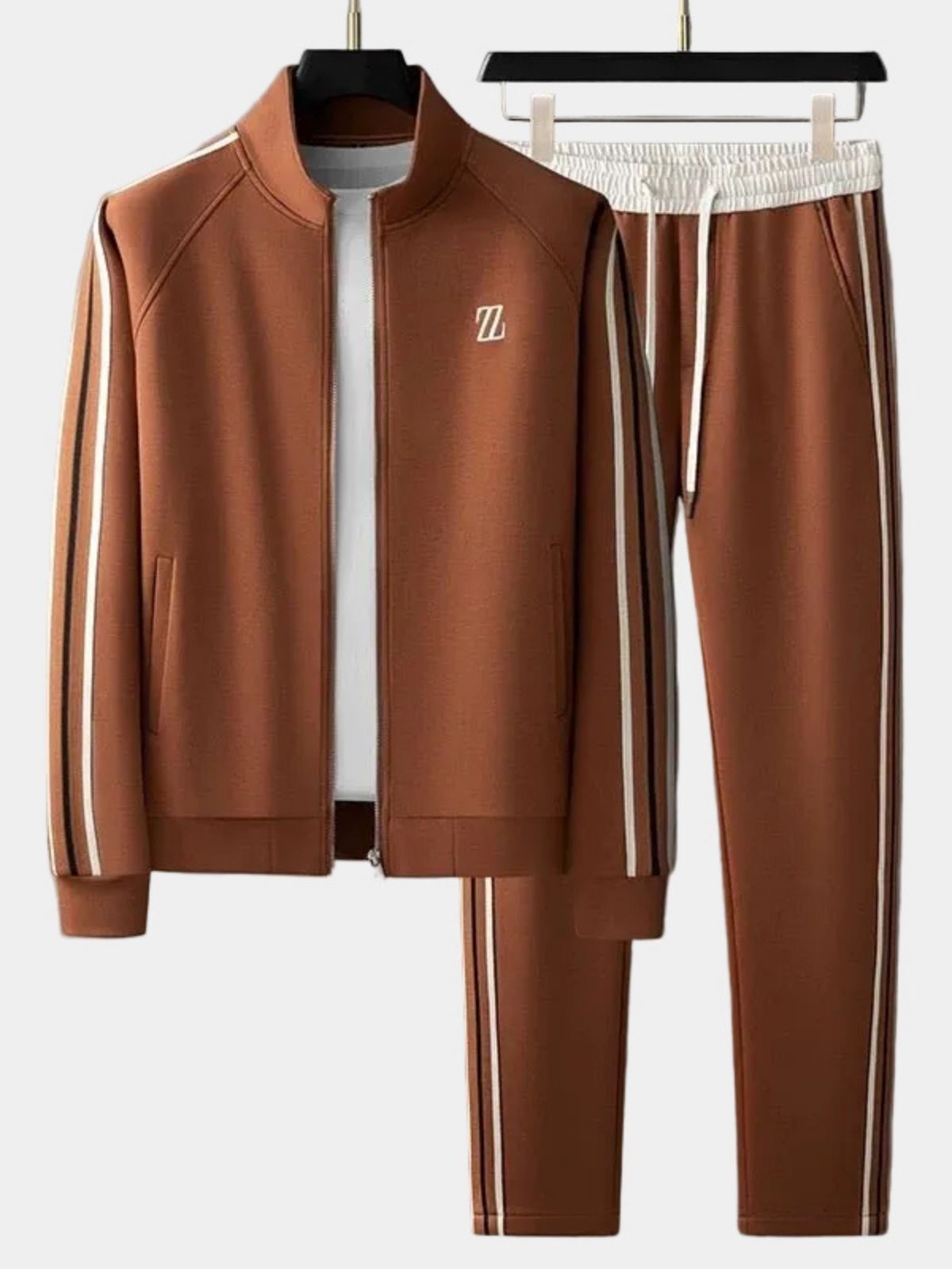 Men's Zip-Up Tracksuit Set