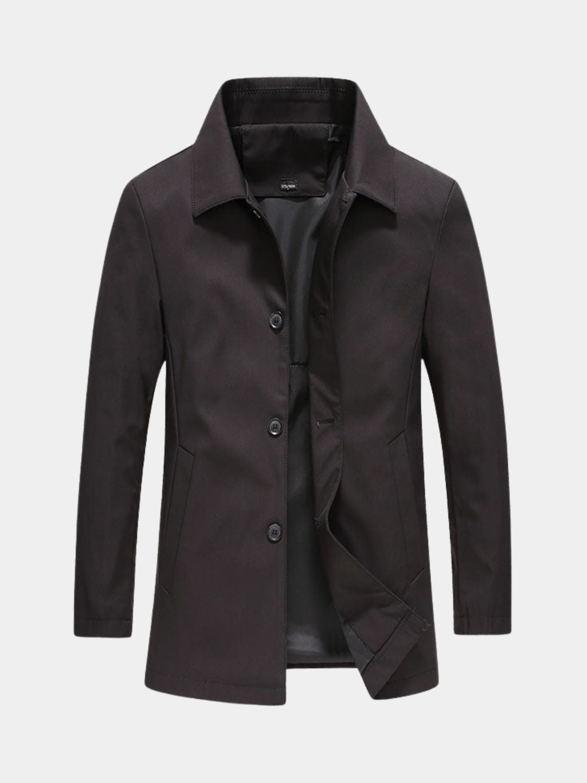 Men's Button-Up Collared Coat