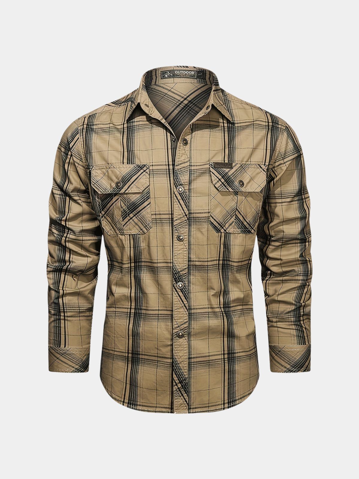 Men's Button-Up Plaid Shirt