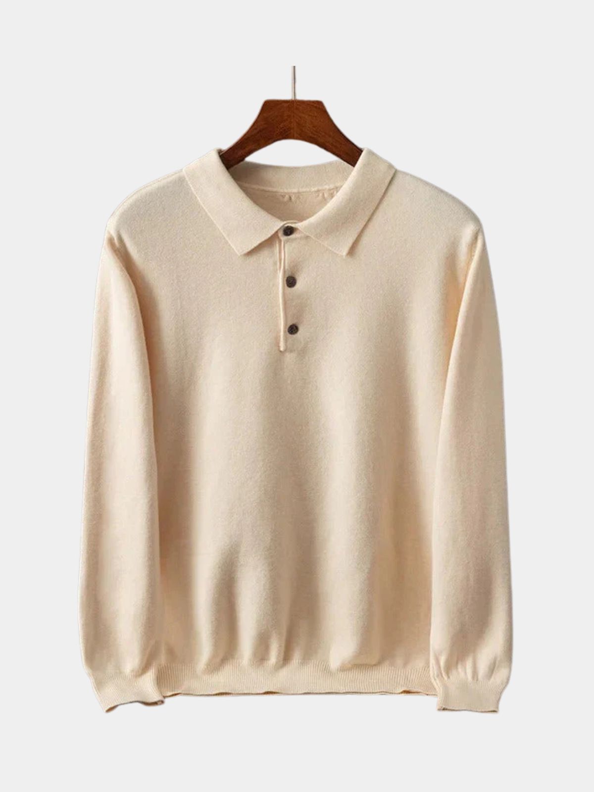 Men's Buttoned Polo Jumper