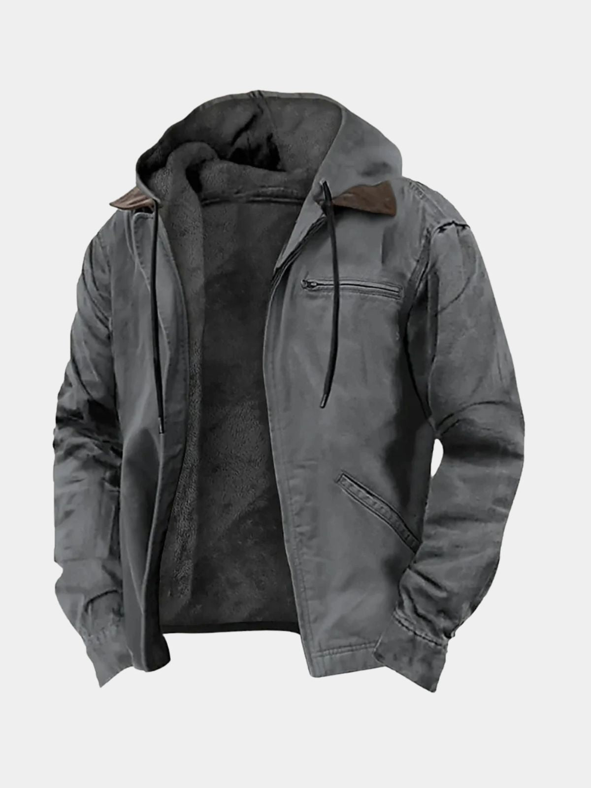 Men's Zip-Up Hooded Jacket