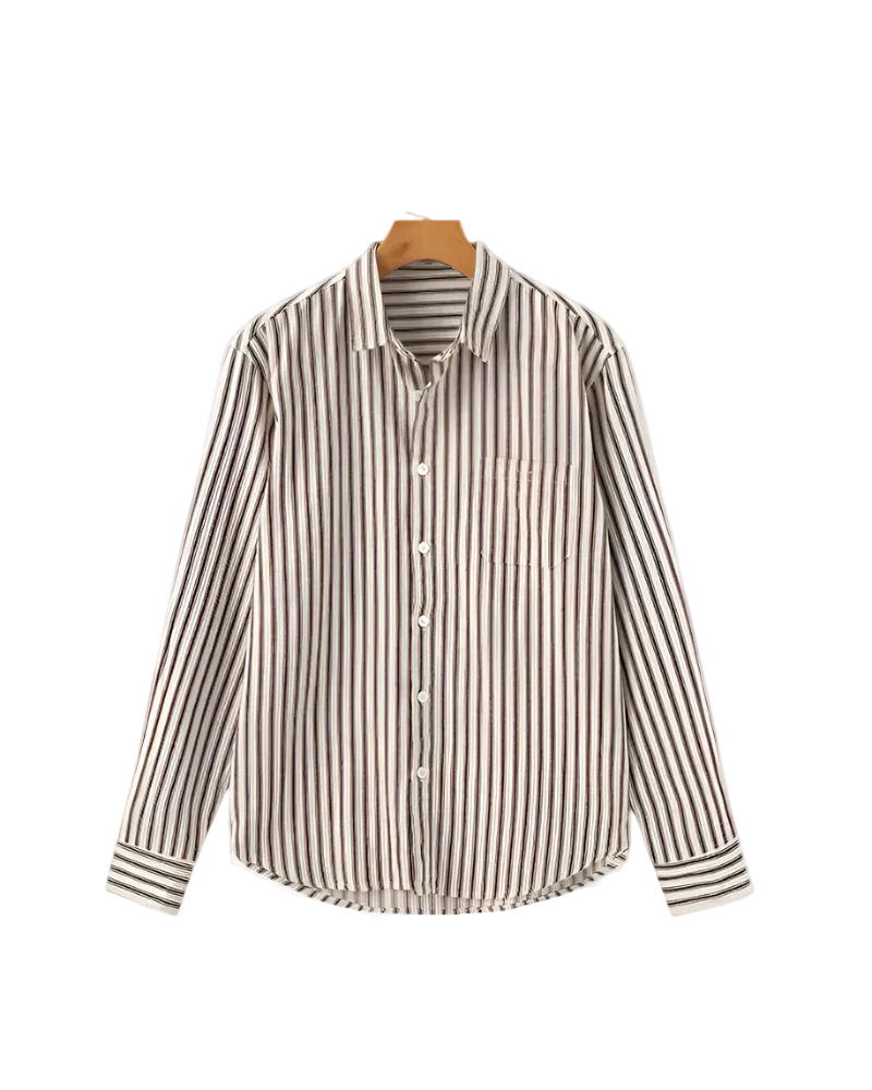 Men's Long Sleeve Striped Shirt