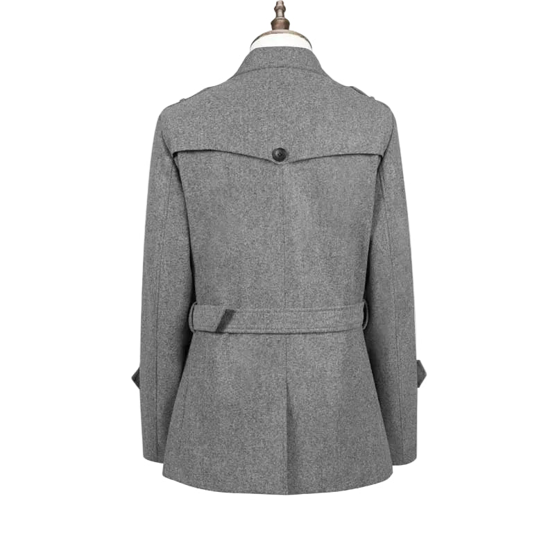Men’s Belted Double-Breasted Coat