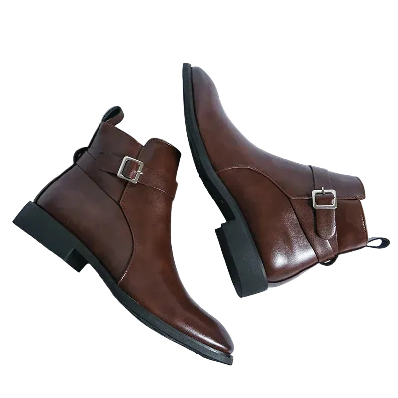 Men’s Buckle Strap Ankle Boots