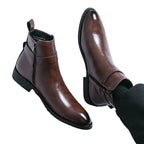 Men’s Buckle Strap Ankle Boots