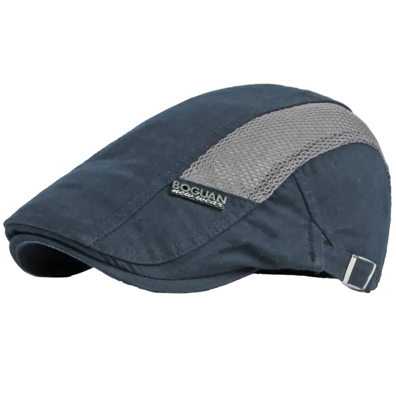 Men’s Center Vent Strip Flat Cap