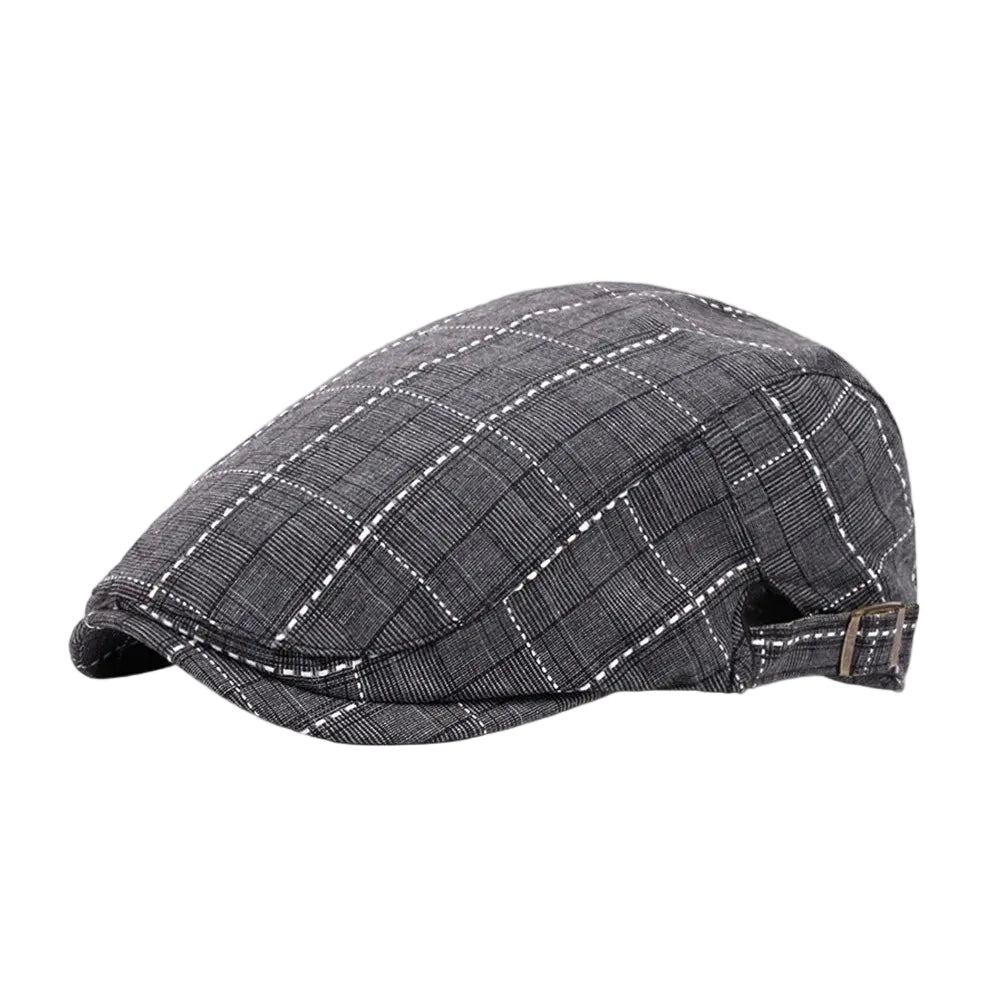 Men’s Check Line Flat Cap