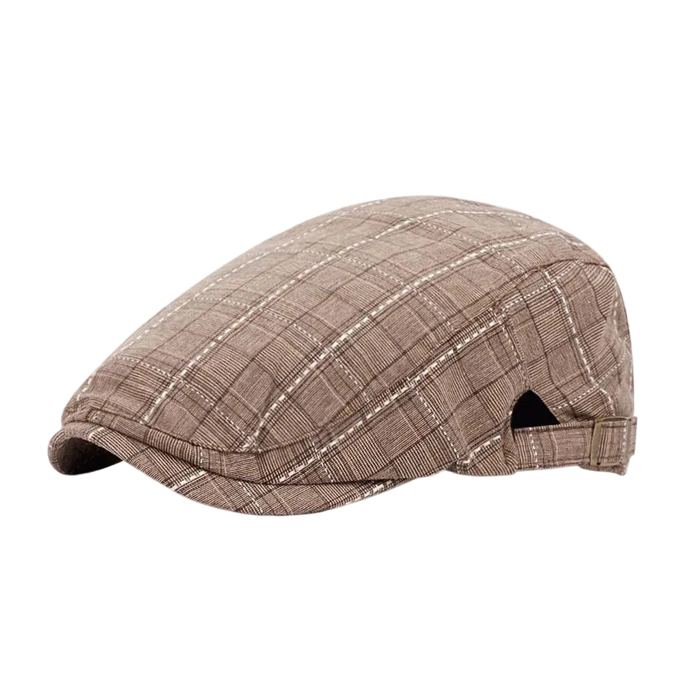 Men’s Check Line Flat Cap