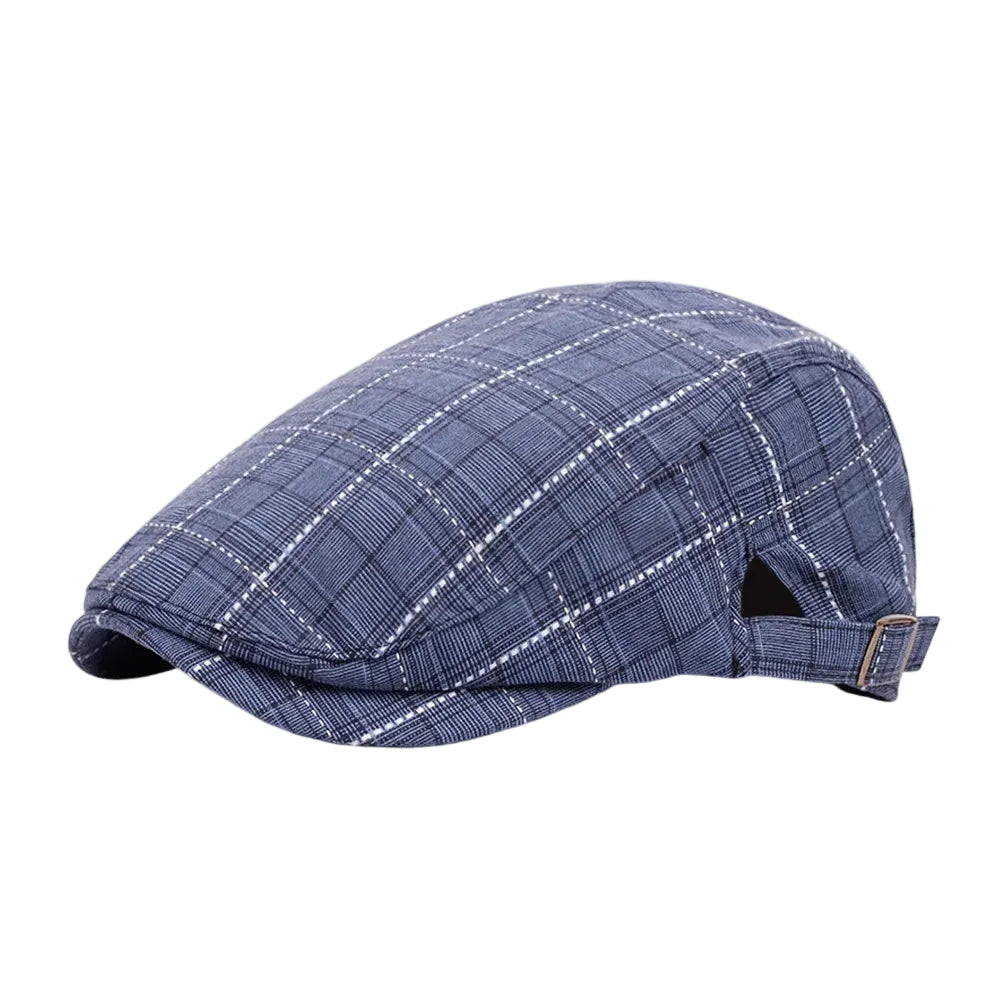 Men’s Check Line Flat Cap