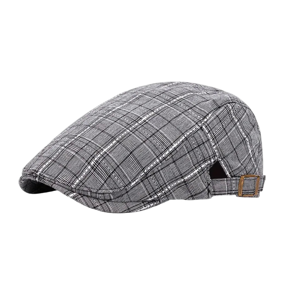 Men’s Check Line Flat Cap