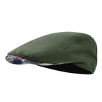 Men’s Check Underside Flat Cap