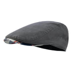 Men’s Check Underside Flat Cap