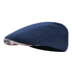 Men’s Check Underside Flat Cap