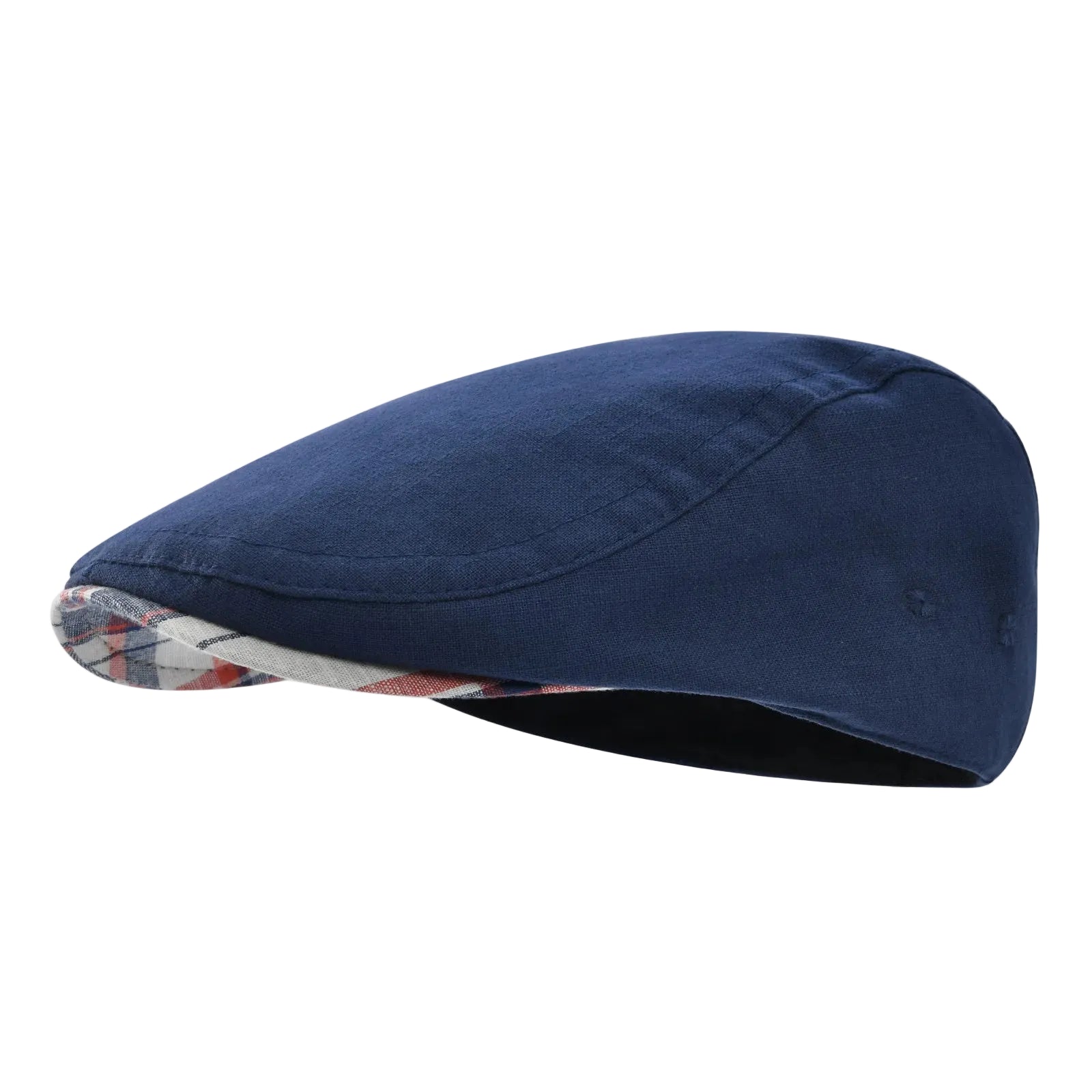 Men’s Check Underside Flat Cap