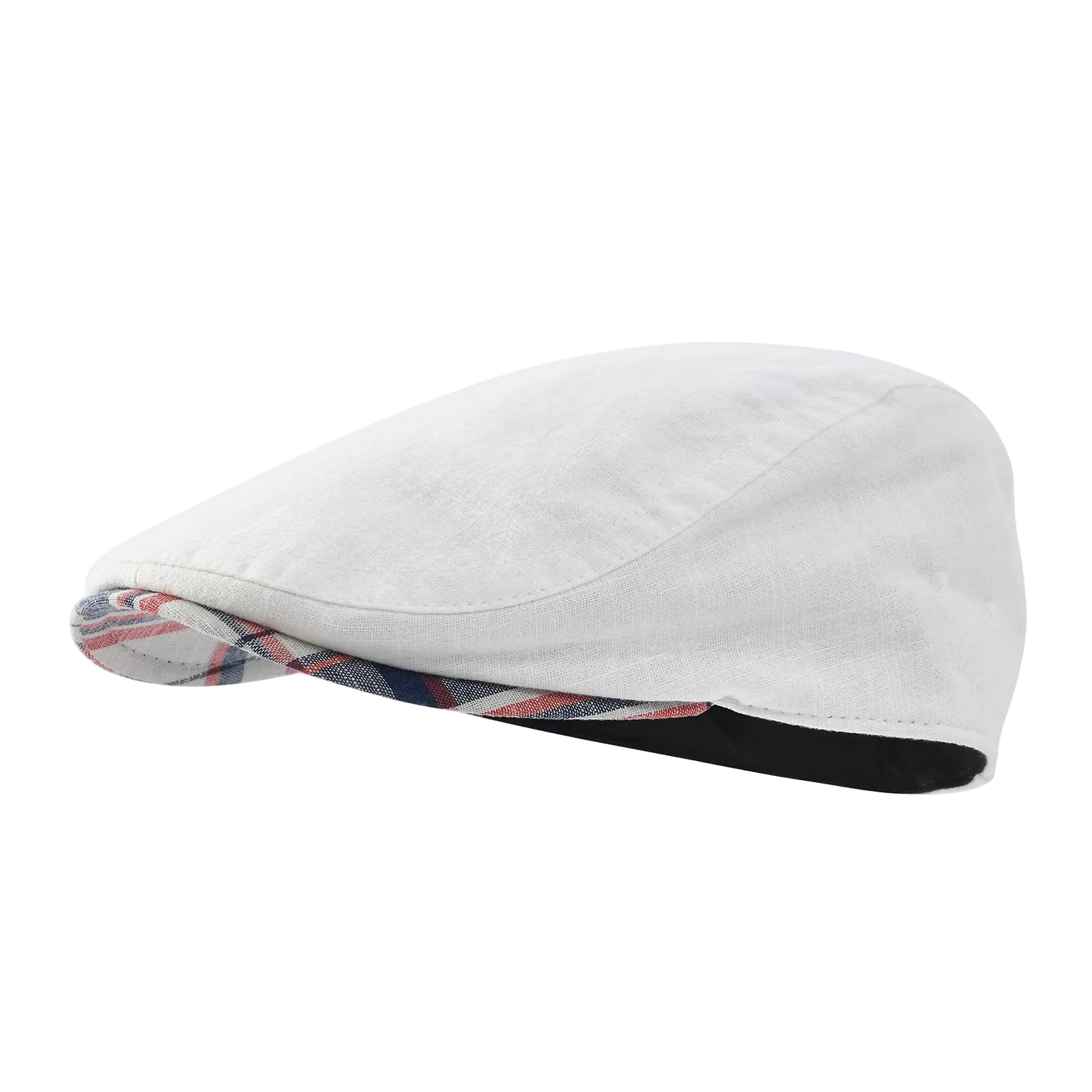 Men’s Check Underside Flat Cap
