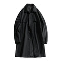 Men’s Chest-Flap Long Coat