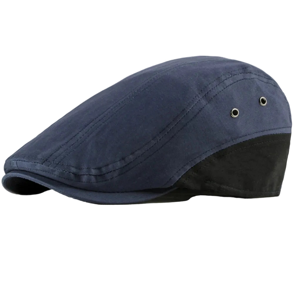 Men’s Contrast Rear Panel Flat Cap