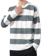 Men’s Crewneck Sweater with Stripes