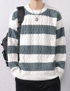 Men’s Crewneck Sweater with Stripes