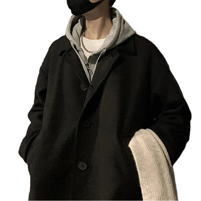 Men’s Four-Button Long Coat