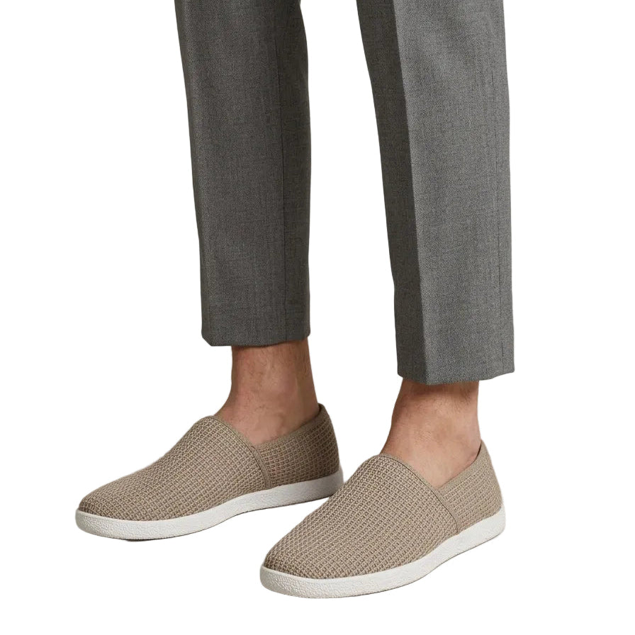Men’s Grid Texture Slip-On Loafers