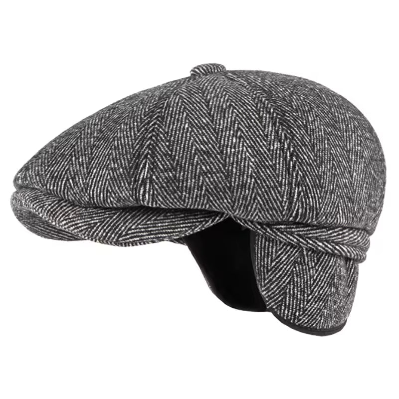 Men’s Herringbone Earflap Cap