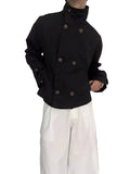 Men’s High-Collar Double-Row Button Coat
