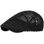 Men’s Irregular Grid Flat Cap