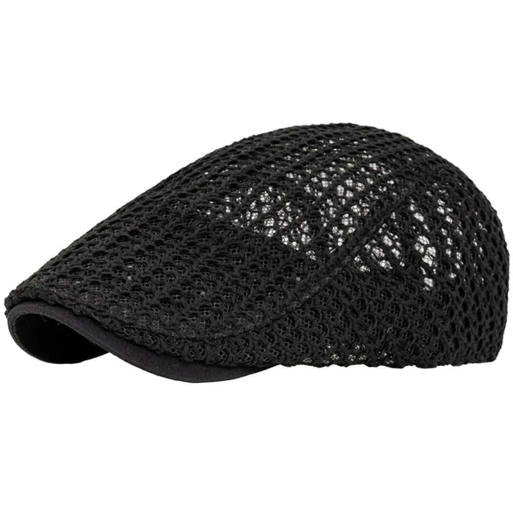 Men’s Irregular Grid Flat Cap