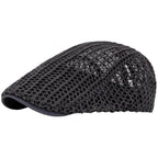 Men’s Irregular Grid Flat Cap
