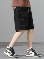 Men’s Knee-Length Shorts with Drawstring