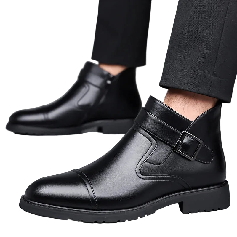 Men’s Low Heel Strap Boots