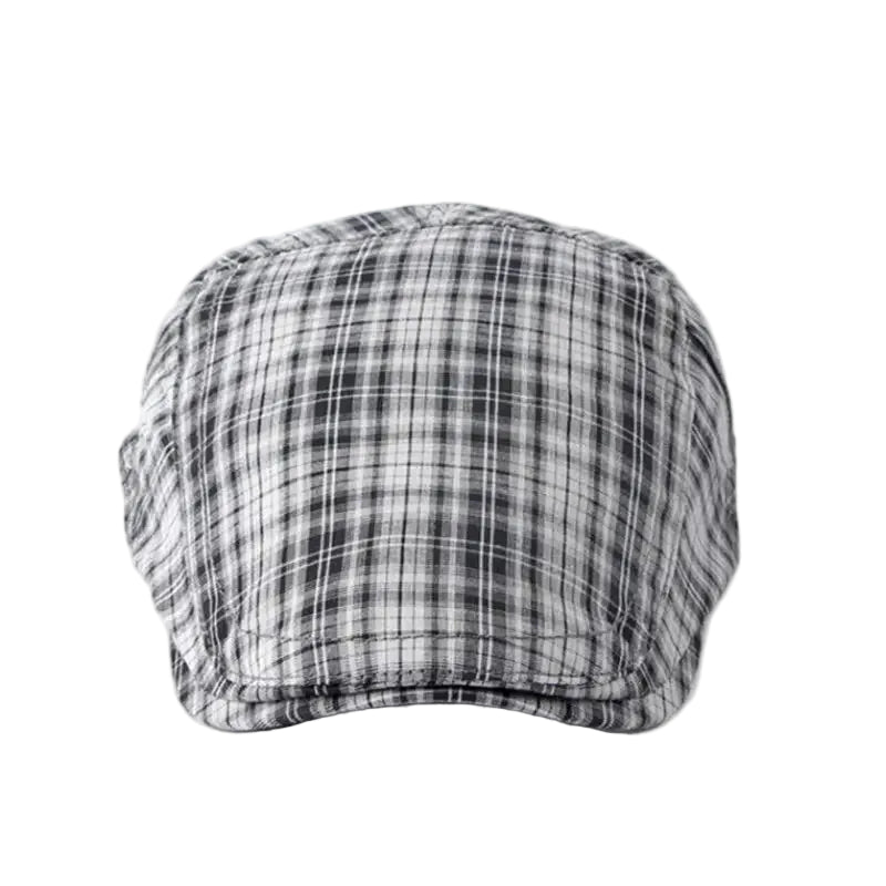 Men’s Multi-Line Check Flat Cap