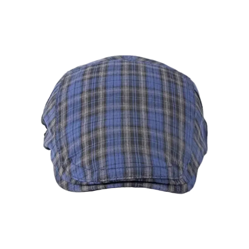 Men’s Multi-Line Check Flat Cap