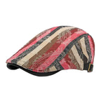 Men’s Paisley Stripe Flat Cap