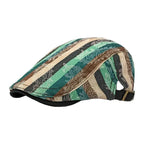 Men’s Paisley Stripe Flat Cap