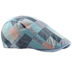 Men’s Patchwork Check Flat Cap