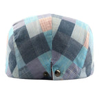 Men’s Patchwork Check Flat Cap